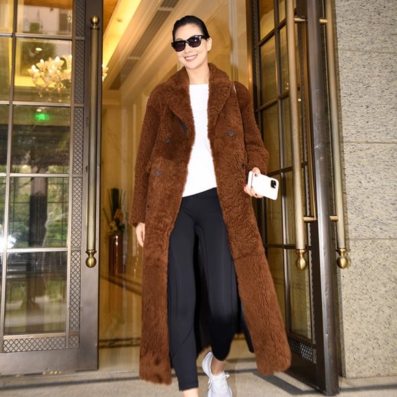 AmandaX 100% Turkish Imported 'Icelandic Wrap' Sheepskin Fur Outerwear S - Picture 2 of 16